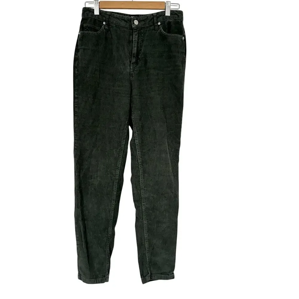 BDG Urban Outfitters Green Corduroy Mom High Rise Pants Womens 25 Fall Preppy
